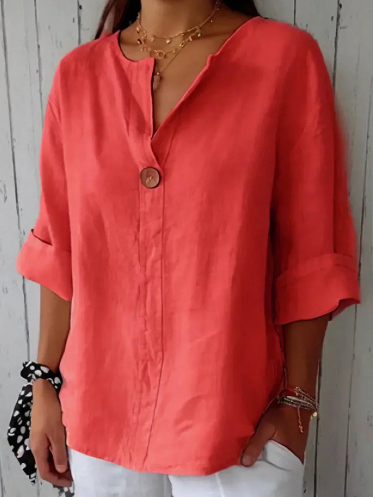 Jessa | Blouse Décontractée à Col en V