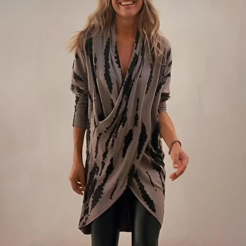 Elise™ -Tunique Luxe à Col en V avec Coupe Décontractée
