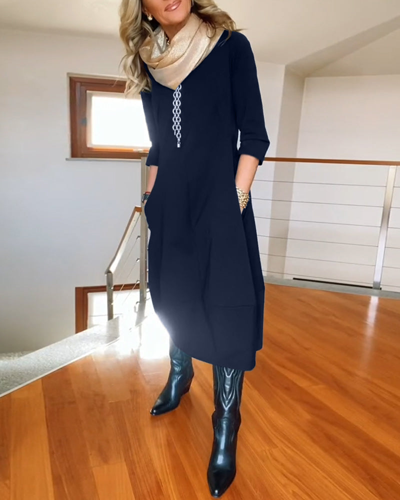 Inès | Robe Maxi Vintage Élégante et Confortable