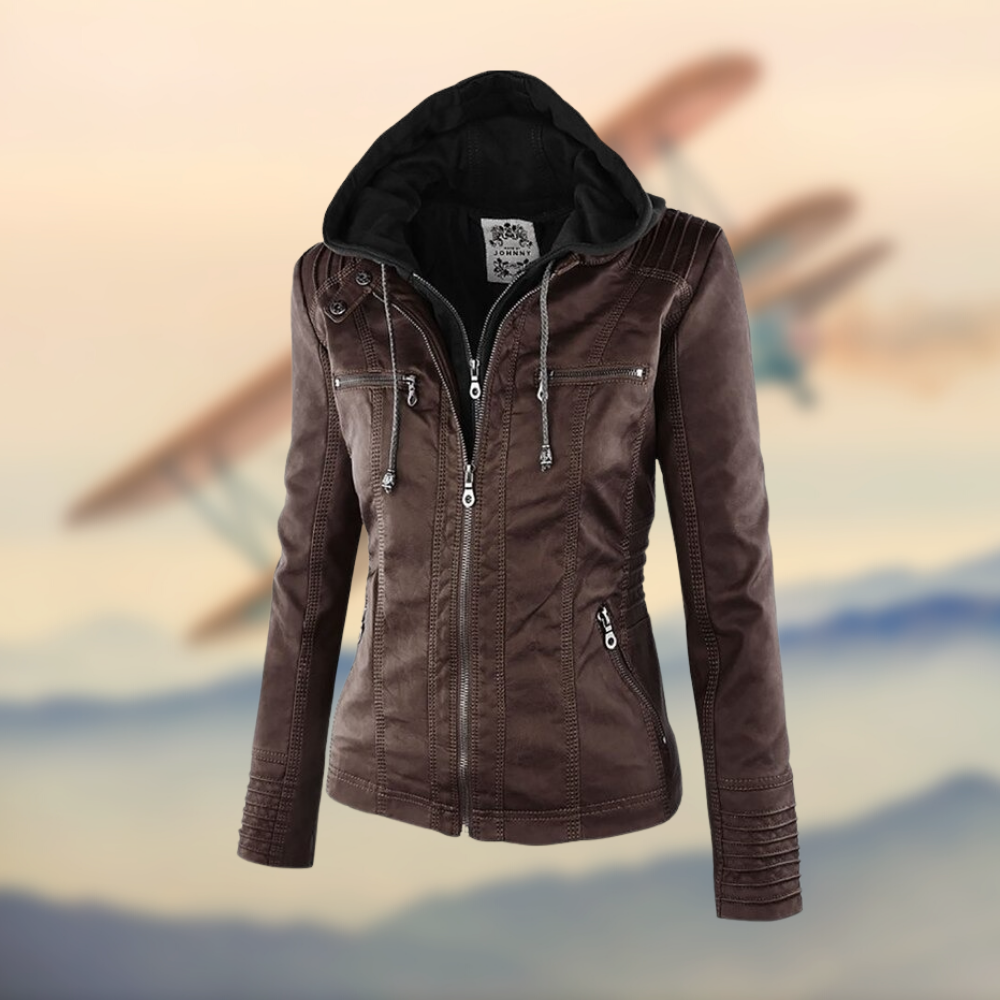 Sandra | Veste en cuir deux pièces