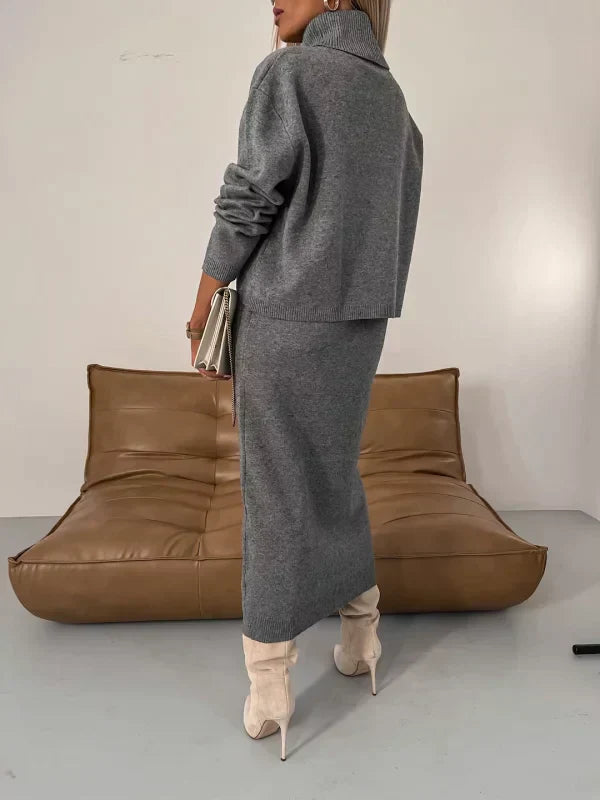 Joana | Robe avec col roulé assorti