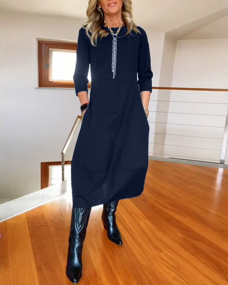 Inès | Robe Maxi Vintage Élégante et Confortable