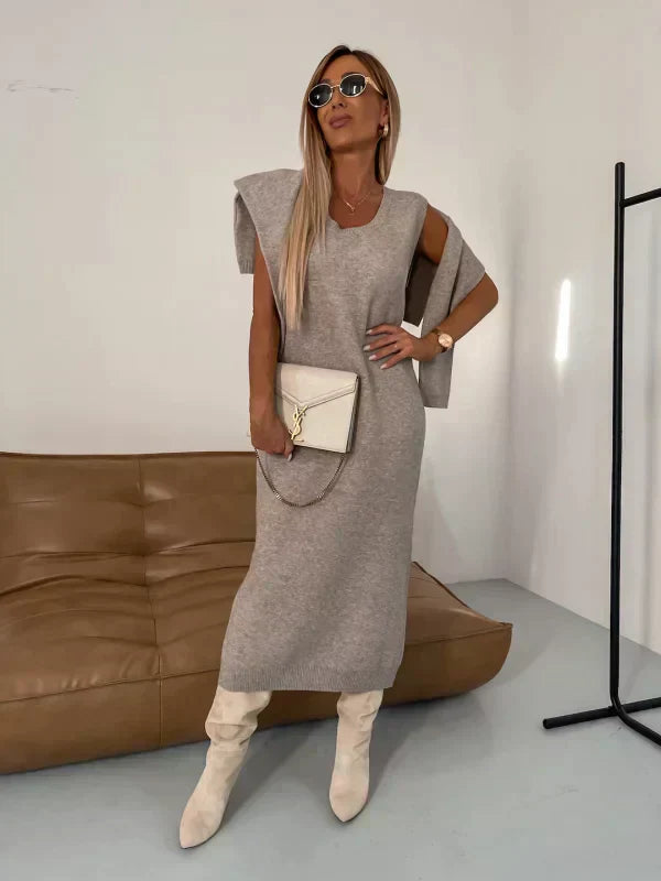 Joana | Robe avec col roulé assorti