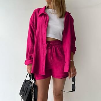 Adélie | Ensemble 2 pièces chemise et short en coton