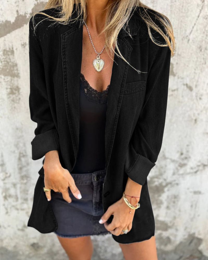 Mireia | Blazer en Denim Décontracté