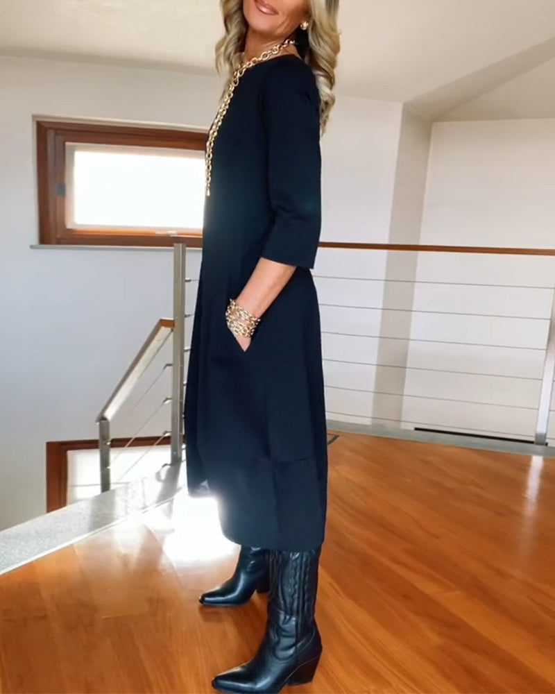 Inès | Robe Maxi Vintage Élégante et Confortable