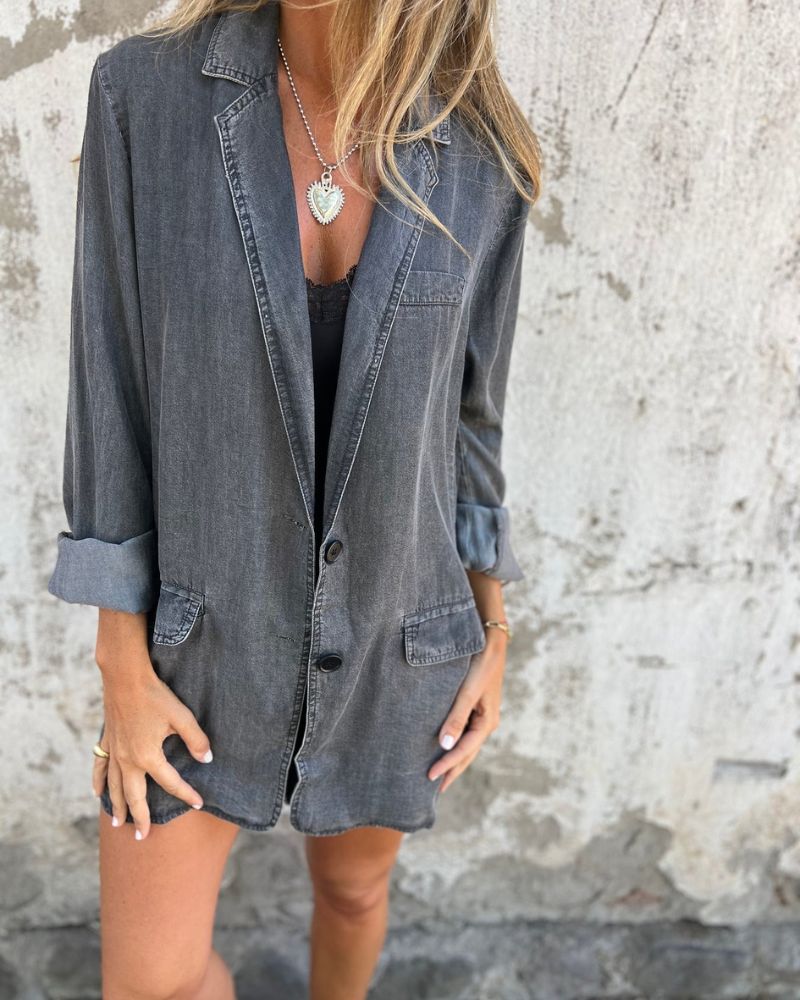 Mireia | Blazer en Denim Décontracté