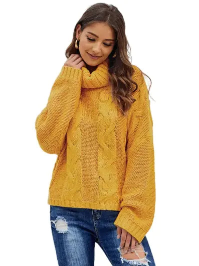 Clemence Luce - Pull Femme à Col Montant Style et Chaleur