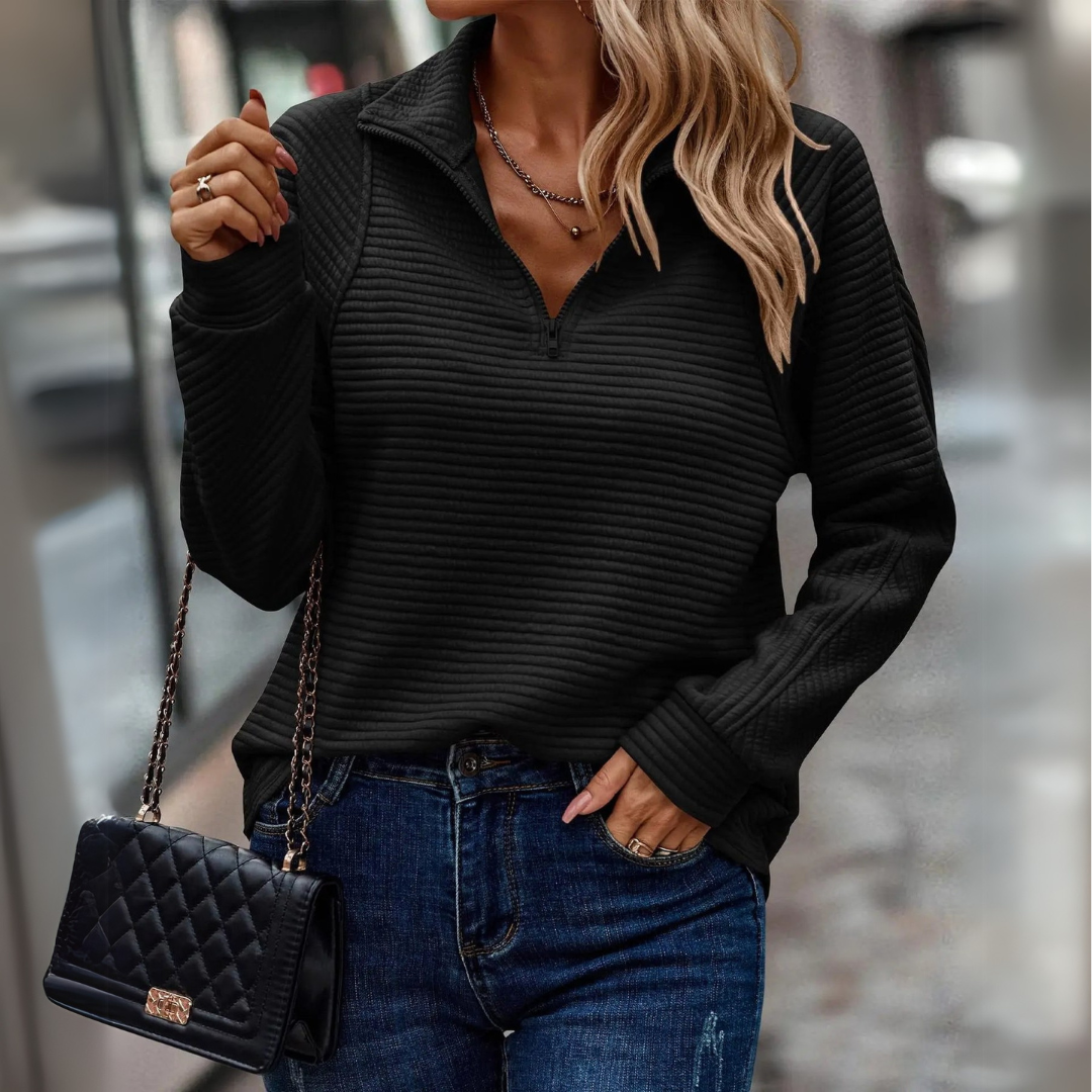 Elise | Pull élégant à col en V