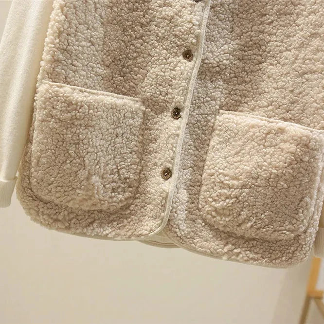 Avriel™ - Manteau sans manches pour femmes en laine d'agneau