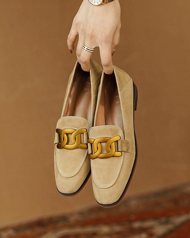 Mocassins en daim de la duchesse