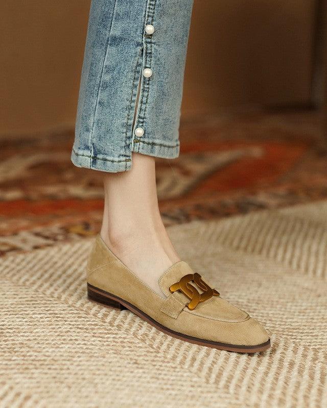 Mocassins en daim de la duchesse