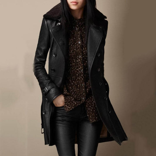 Evelyn | Trench-coat en cuir de luxe