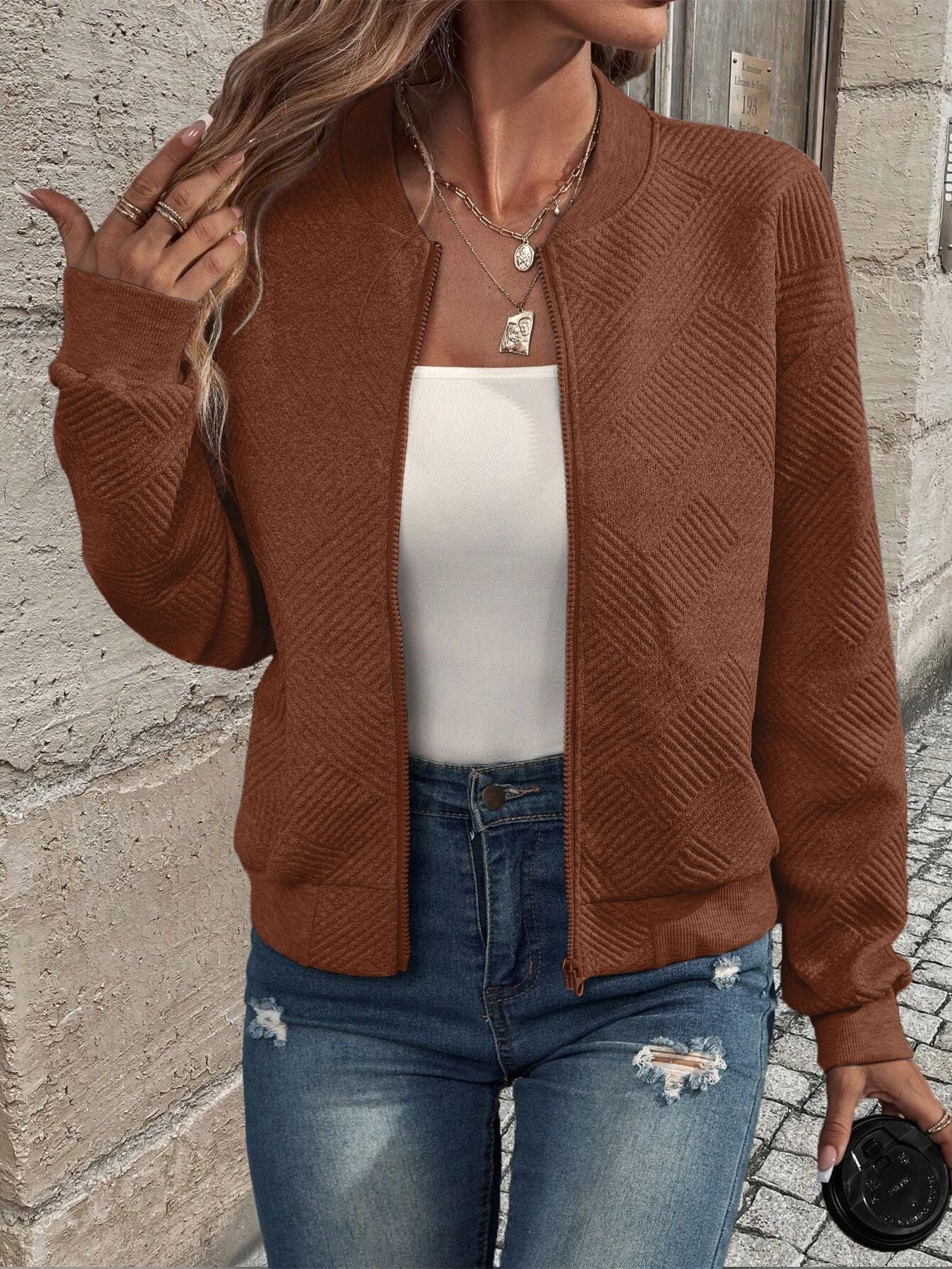 Livia | Veste de printemps avec fermeture éclair