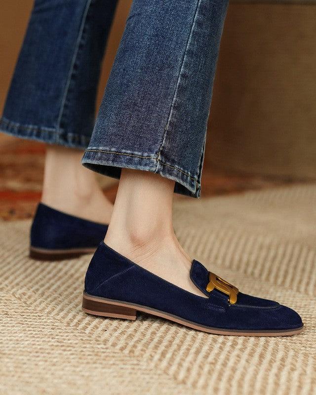 Mocassins en daim de la duchesse