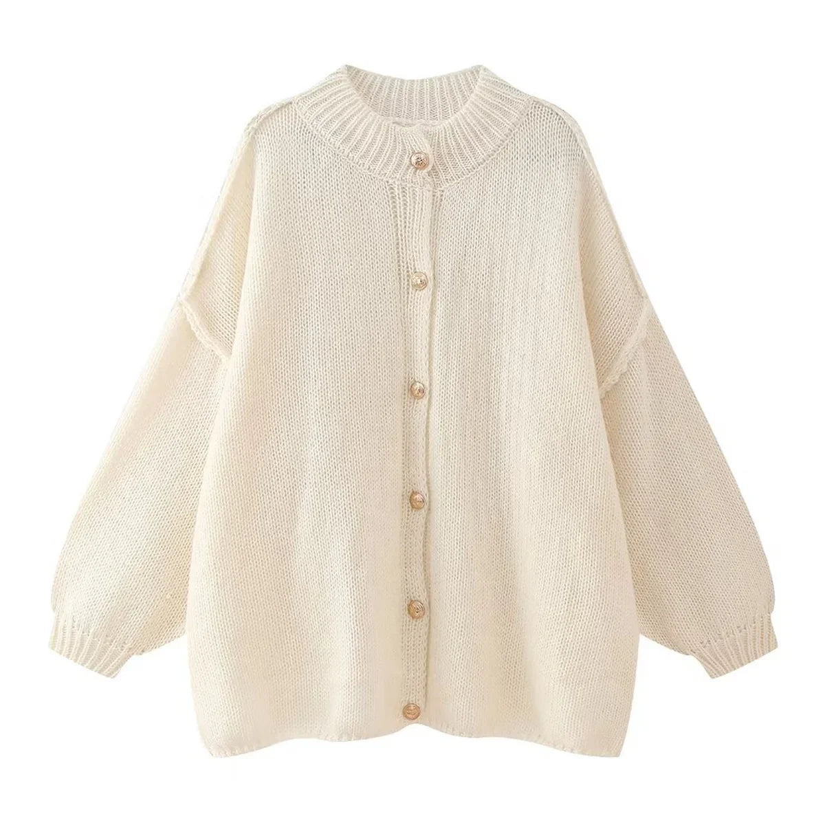 Lili | Pull Ample à Boutons Métalliques