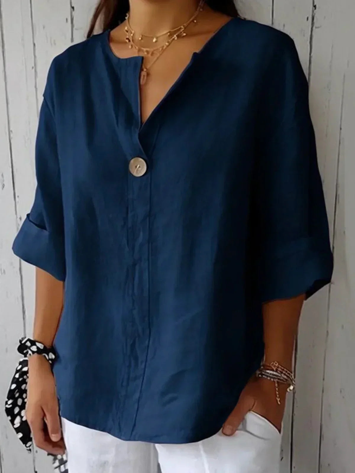 Jessa | Blouse Décontractée à Col en V