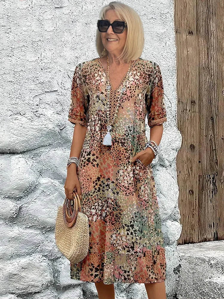 Florencia | Robe Midi Vive et Colorée