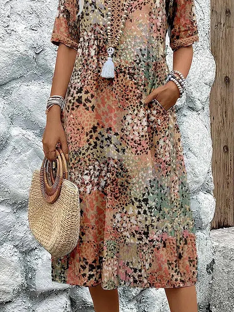 Florencia | Robe Midi Vive et Colorée
