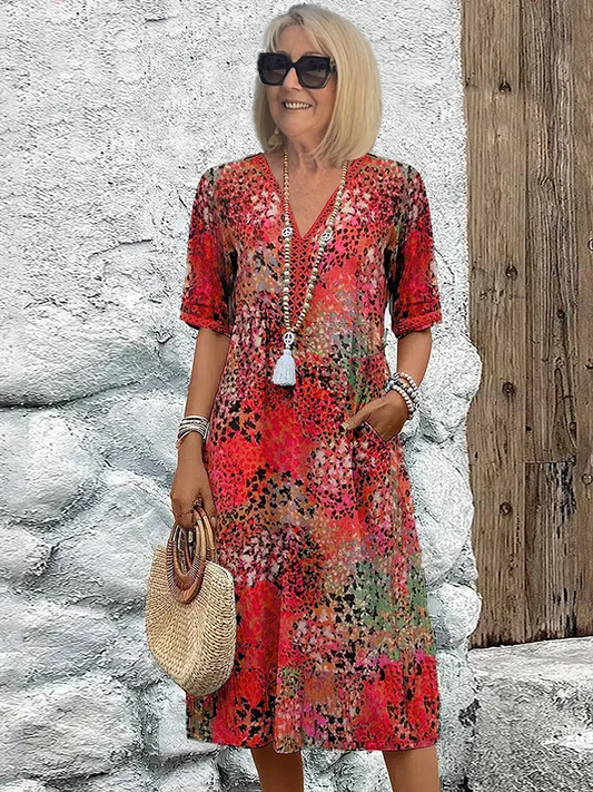 Florencia | Robe Midi Vive et Colorée