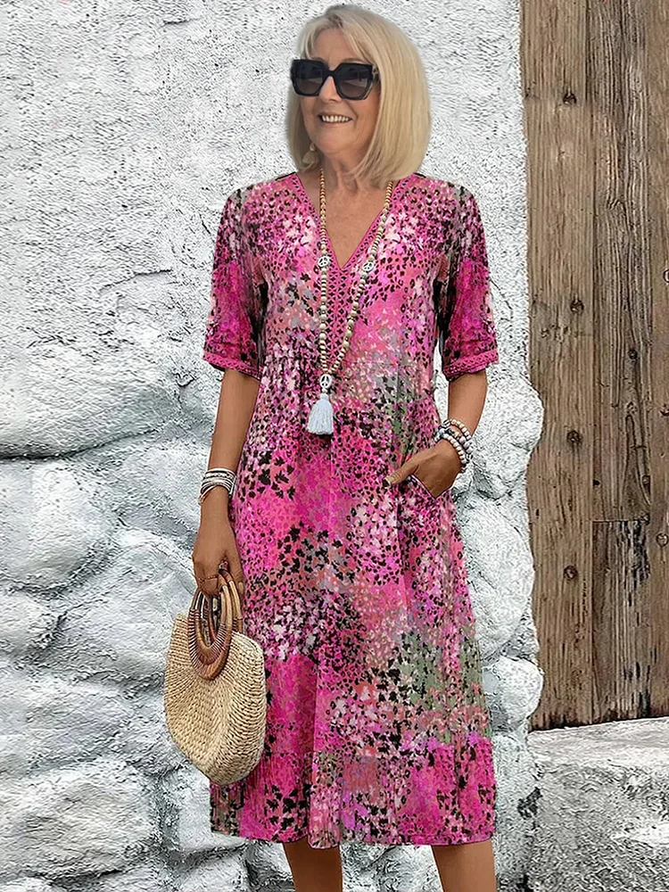 Florencia | Robe Midi Vive et Colorée