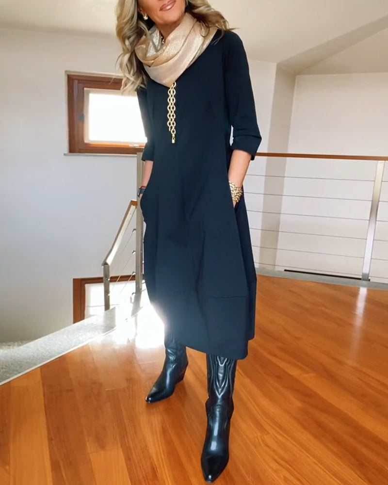 Inès | Robe Maxi Vintage Élégante et Confortable