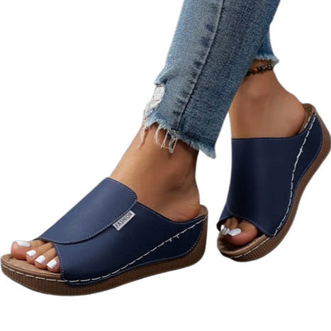 Yasmine | Sandales confortables à talons compensés décontractées