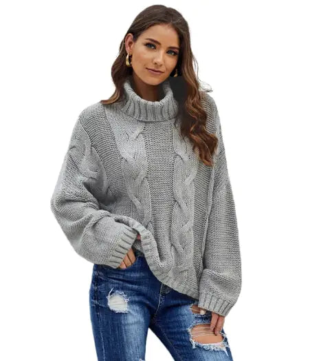 Clemence Luce - Pull Femme à Col Montant Style et Chaleur