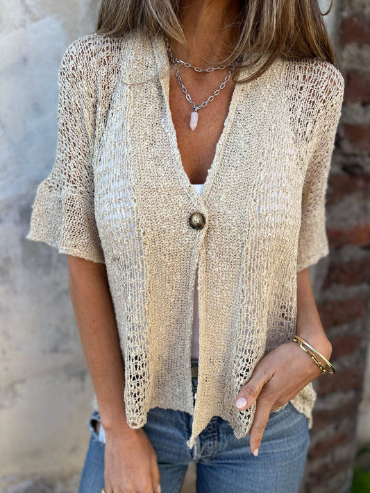 Aya™ - Cardigan Tricoté Élégance Décontractée