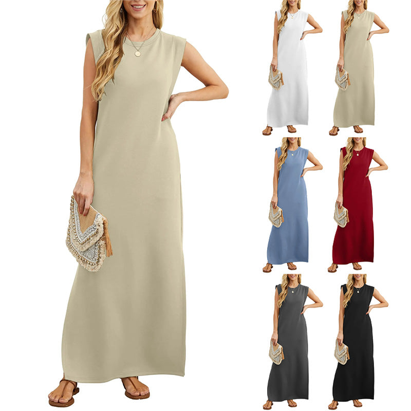 Soline | Robe Longue d'Été Sans Manches