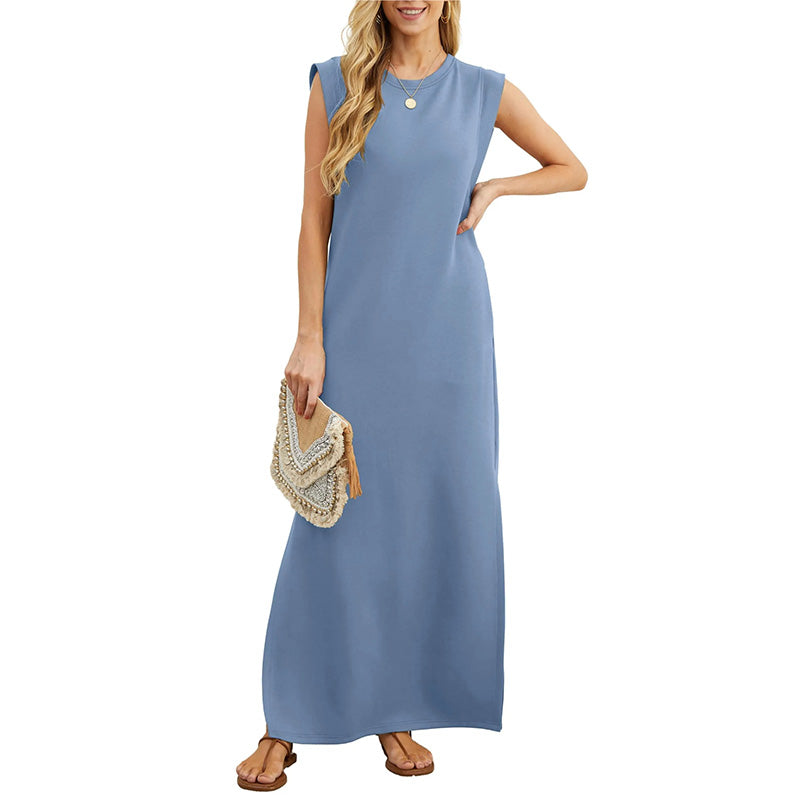 Soline | Robe Longue d'Été Sans Manches