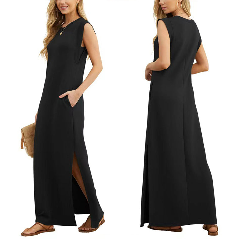 Soline | Robe Longue d'Été Sans Manches