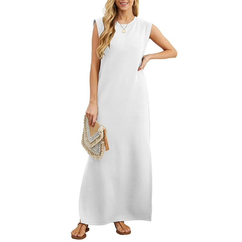 Soline | Robe Longue d'Été Sans Manches