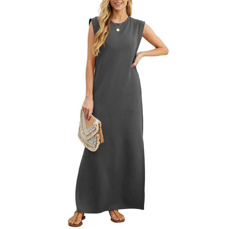 Soline | Robe Longue d'Été Sans Manches
