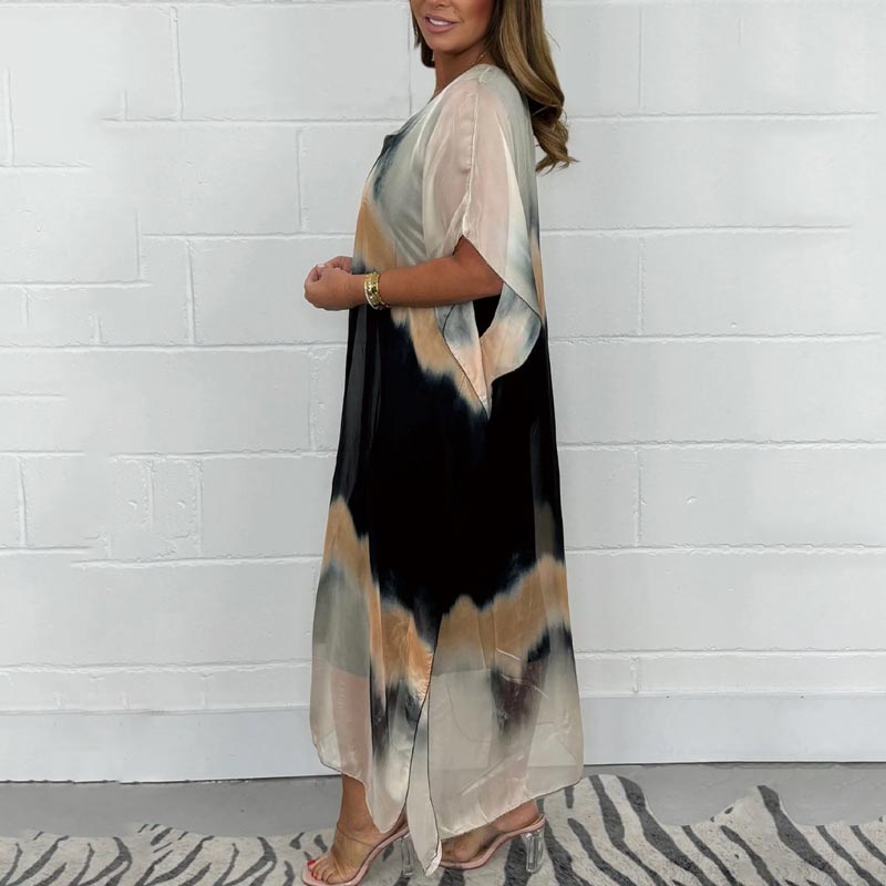 Magalie | Robe en mousseline avec effet dégradé