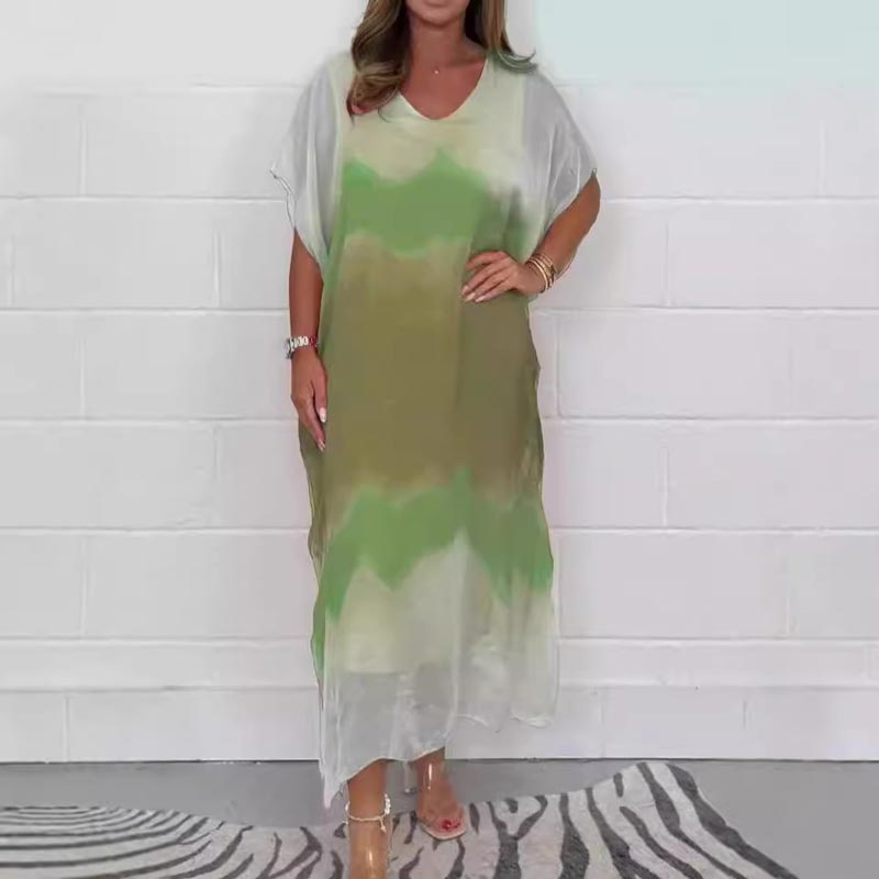 Magalie | Robe en mousseline avec effet dégradé