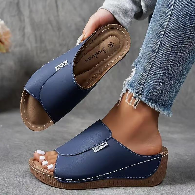 Yasmine | Sandales confortables à talons compensés décontractées