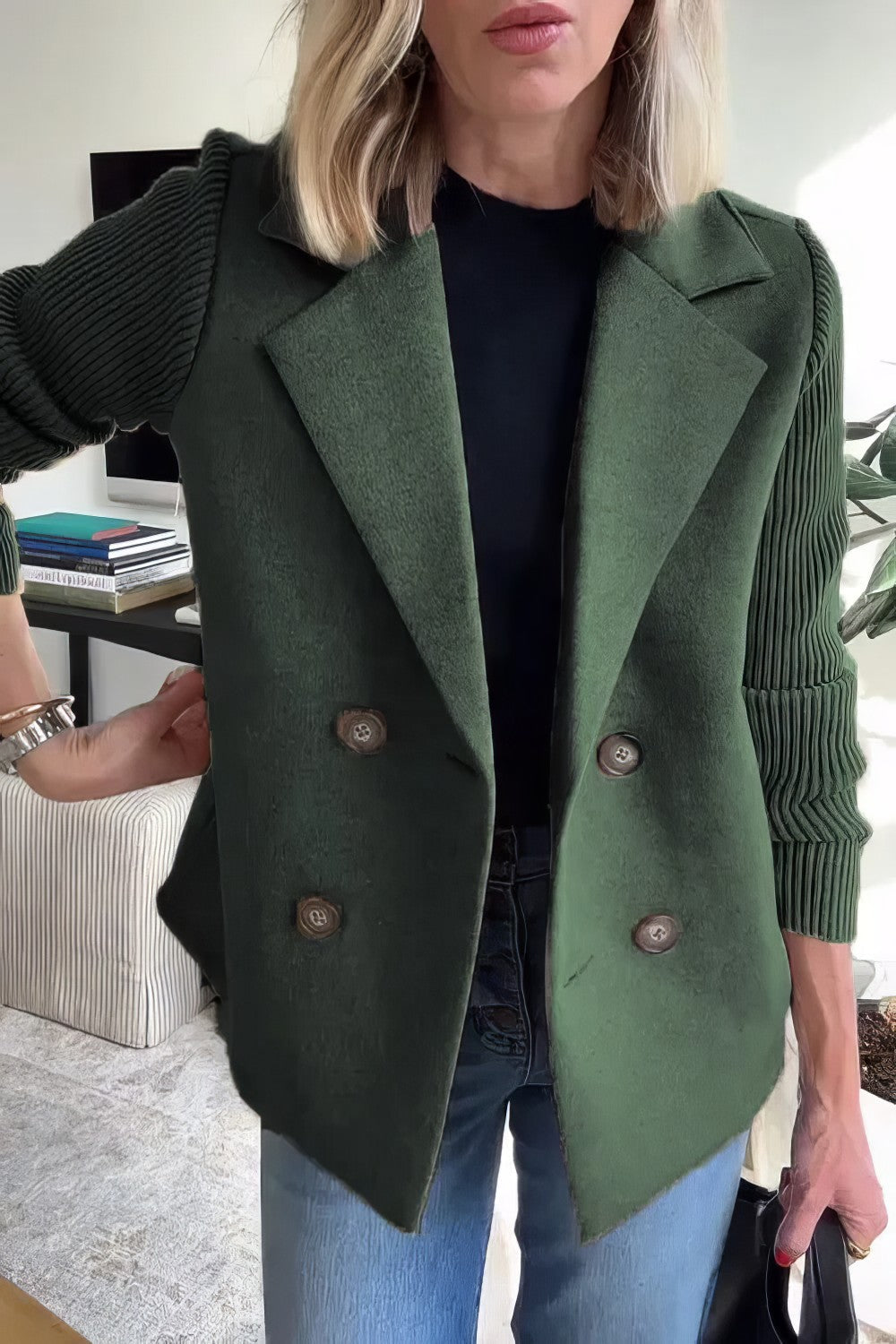 Claire | Veste cardigan en patchwork
