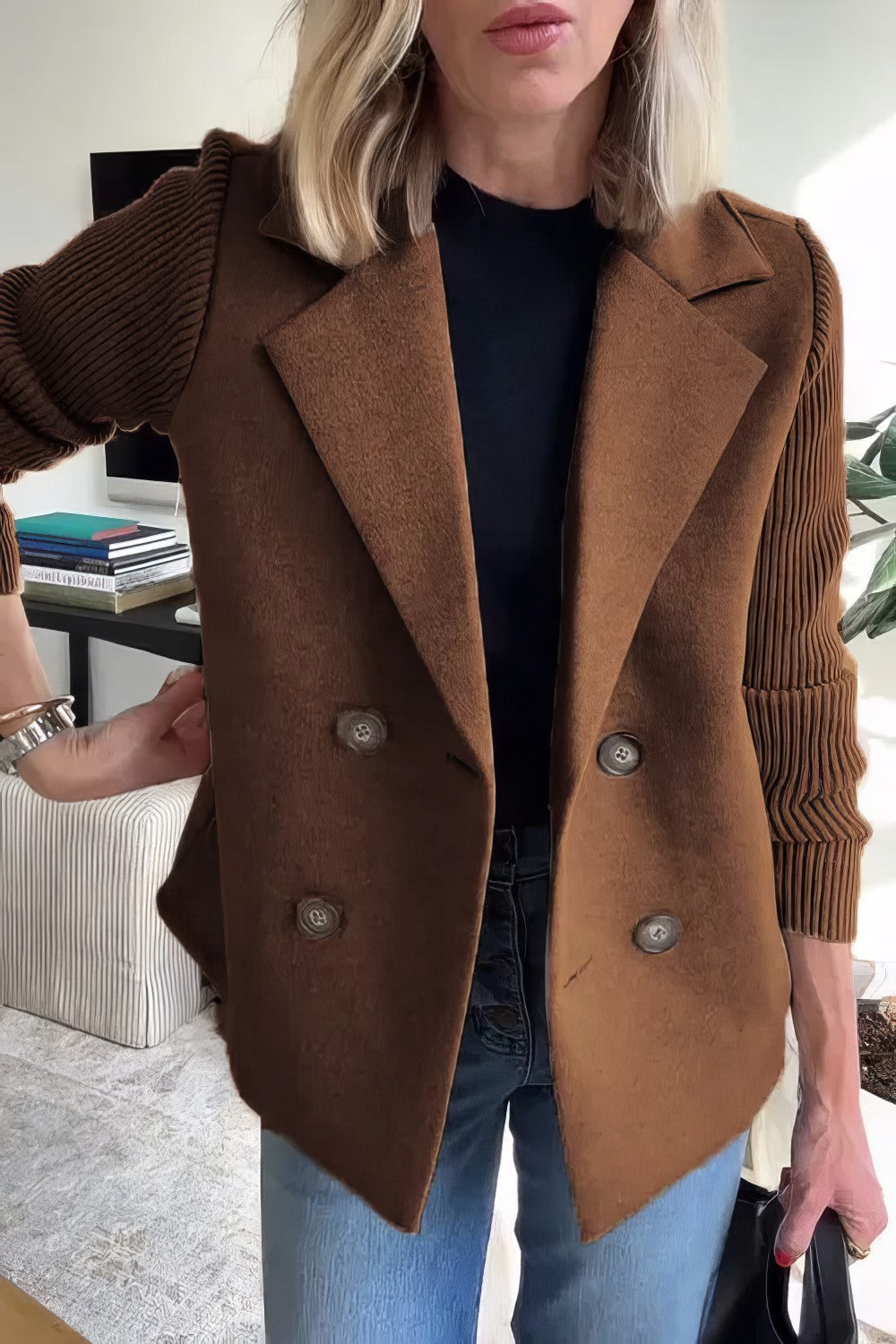 Claire | Veste cardigan en patchwork