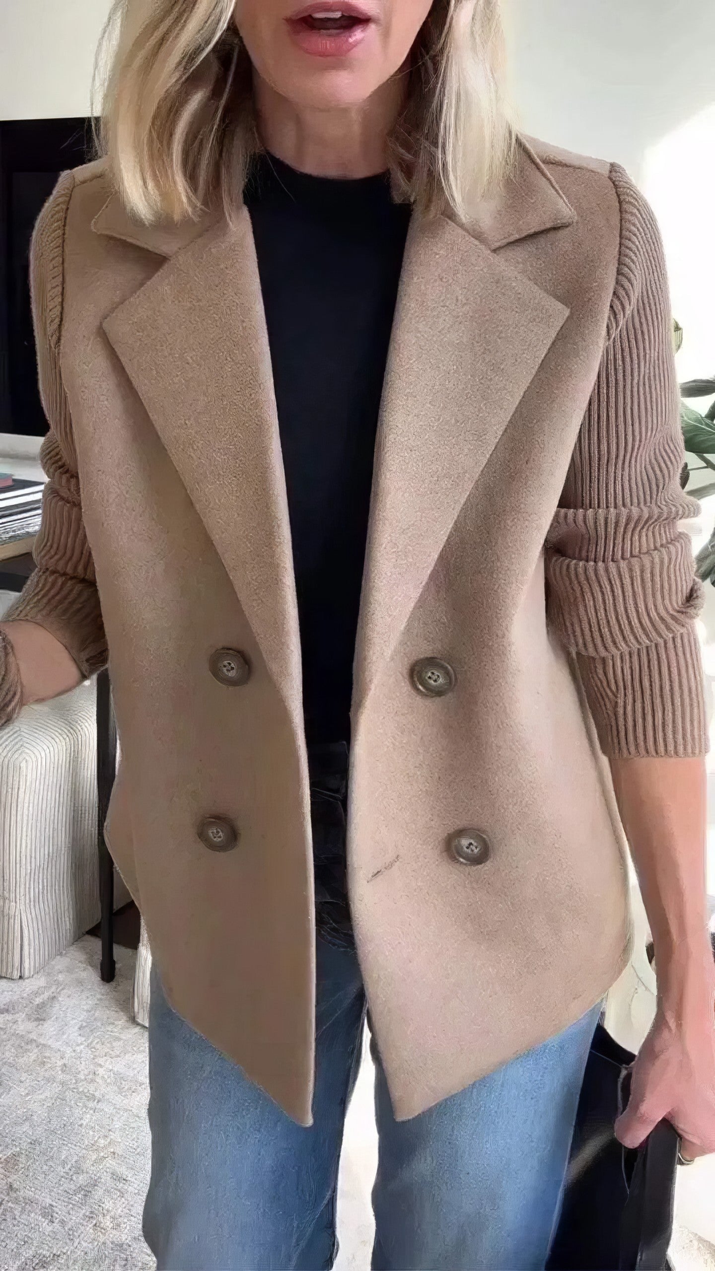 Claire | Veste cardigan en patchwork