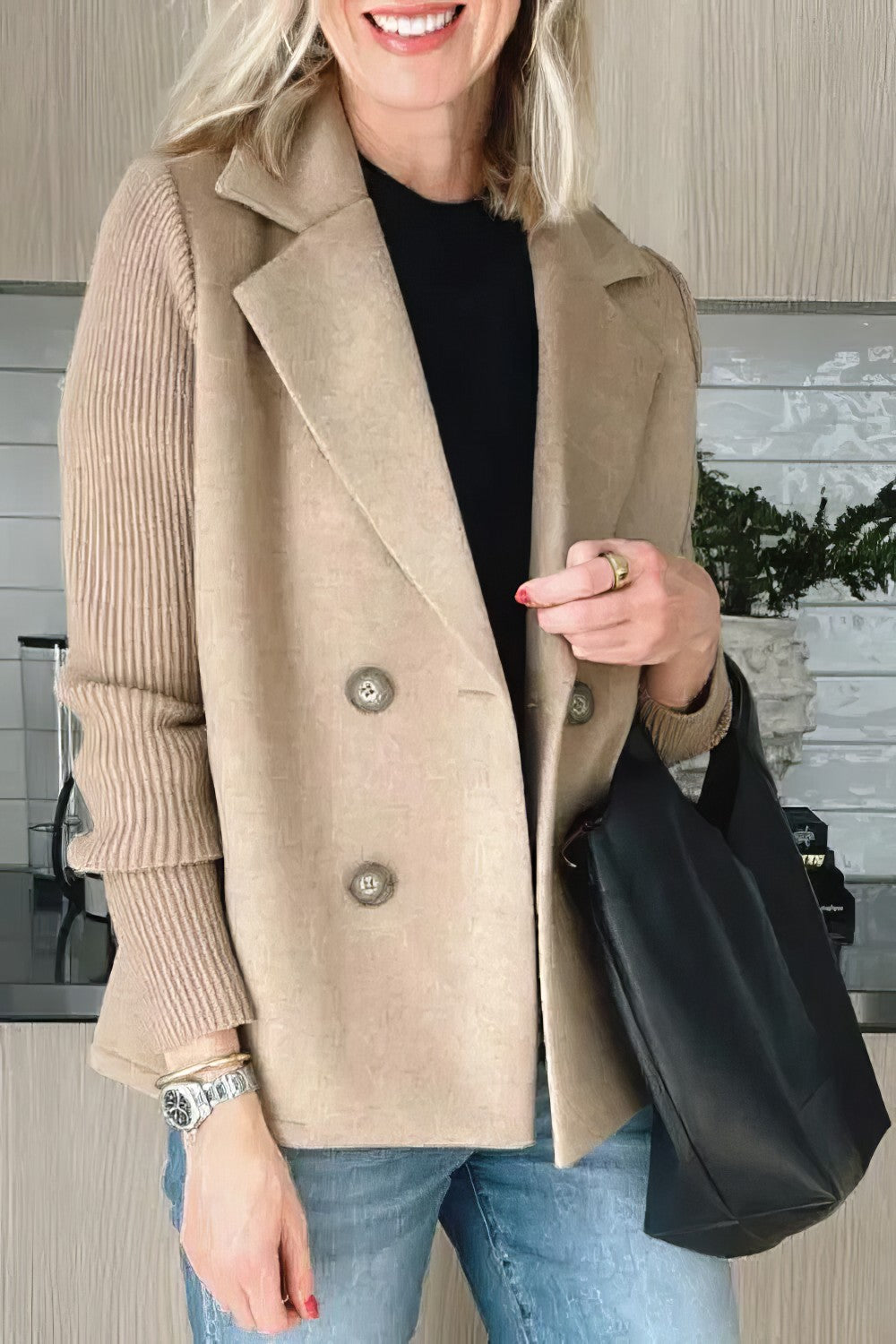 Claire | Veste cardigan en patchwork