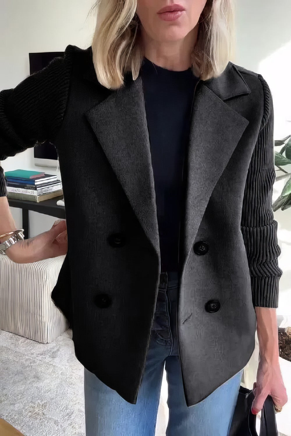 Claire | Veste cardigan en patchwork