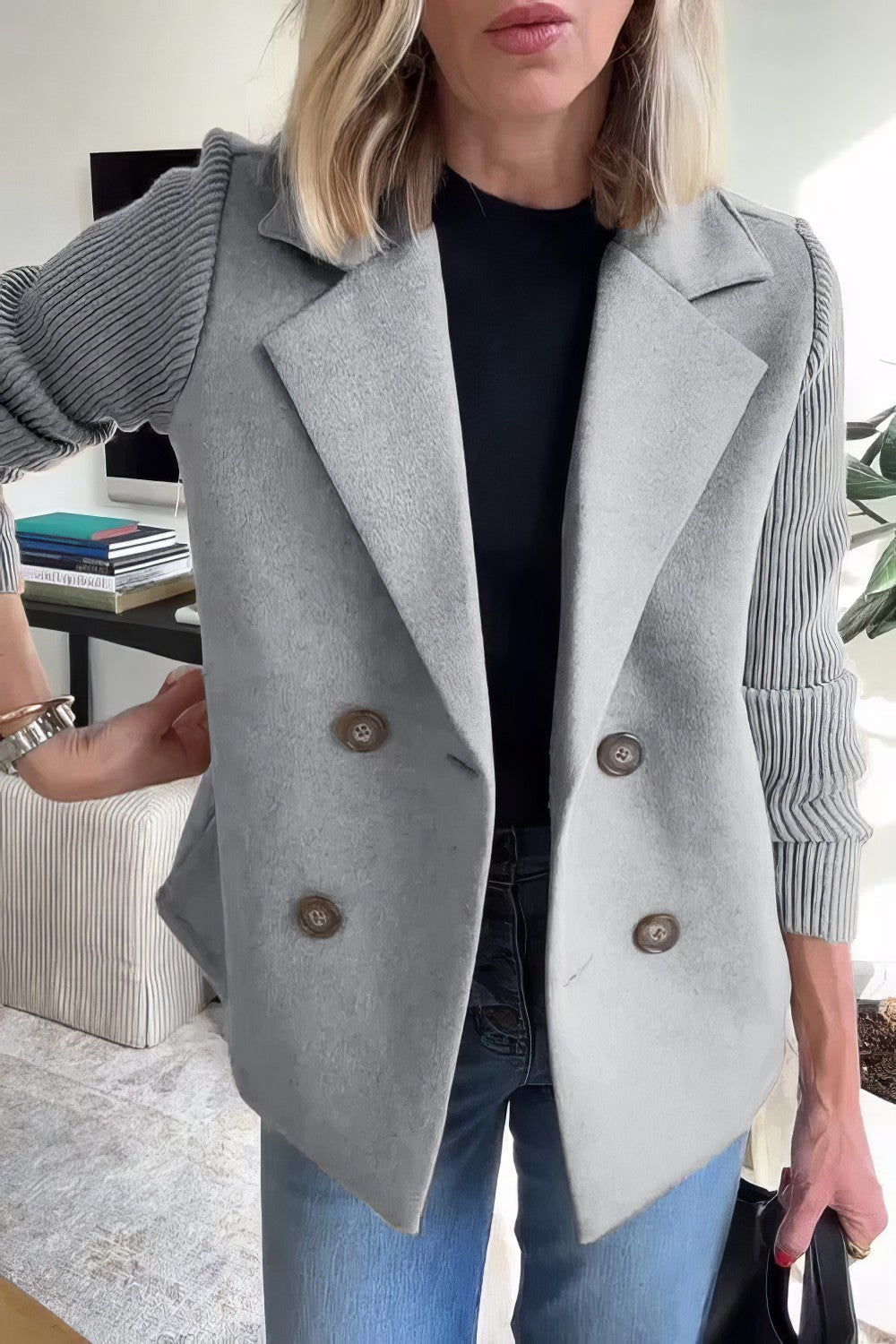 Claire | Veste cardigan en patchwork