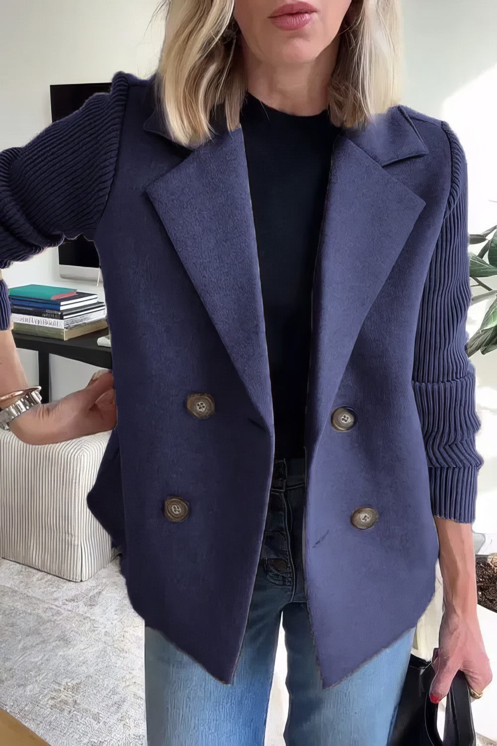 Claire | Veste cardigan en patchwork